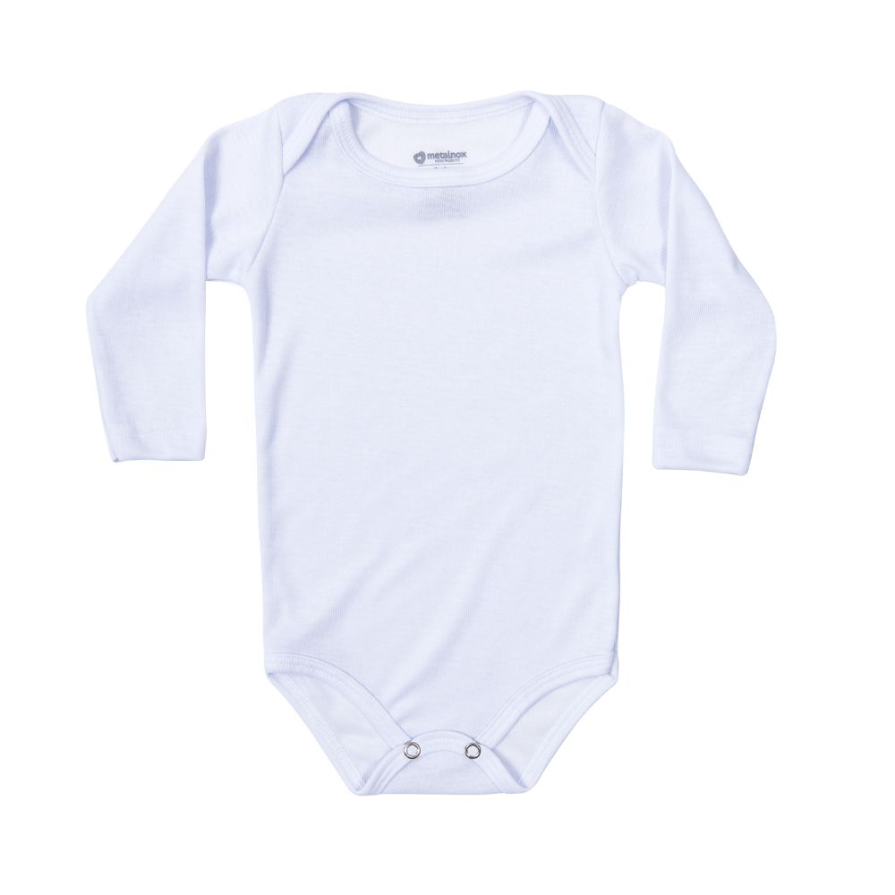 BODY BABY BRANCO MANGA LONGA